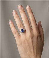 Anello Fabio Collection Donna in Oro bianco Zaffiri+Diamanti 1.39 Ct KATE ZAFF 1.39 - KATE ZAFF 1.39